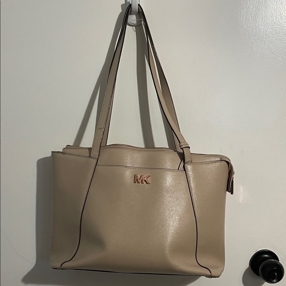 Michael Kors Tan Structured Leather Tote